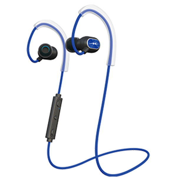2つのスタイルにカスタマイズできる防水Bluetoothワイヤレスイヤホン ワイヤレス オンライン限定商品 イヤホン Bluetooth 新品 送料無料 防水 radius 1年保証 Series ブルー HP-S100BTB Sports