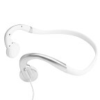 【有線/骨伝導イヤホン】FSC 骨伝導ながらホン ホワイト 白 骨伝導 有線イヤホン イヤホン 有線 耳を塞がない 耳をふさがない マイク付き ハンズフリー通話 テレワーク ヘッドセット 送料無料 国内正規品