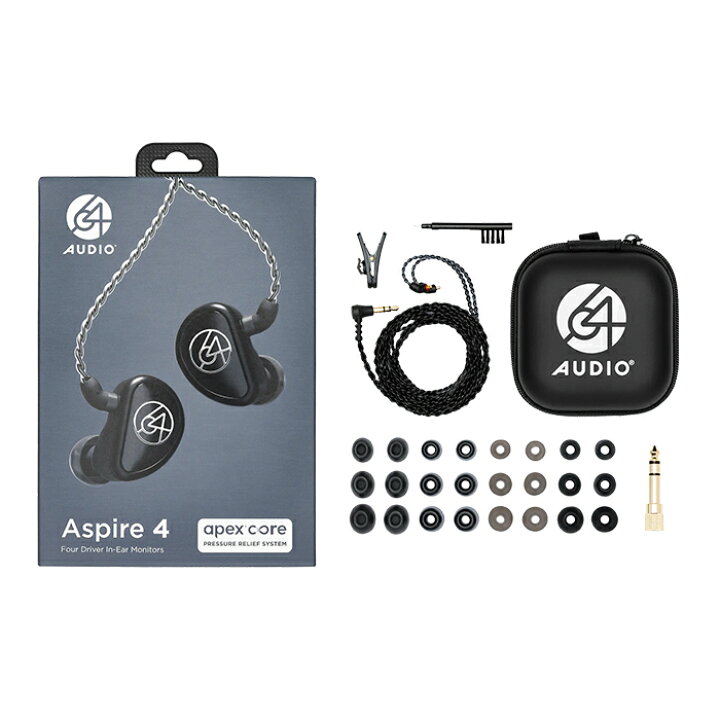 楽天市場】(お取り寄せ) 64 AUDIO Aspire 4 有線イヤホン 4ドライバー 