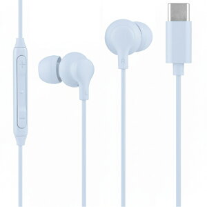 air-J Smoony TypeC�ڑ��C���z�� �u���[ �yHA-ES48 BL�z �C���t�H�� �J�i�� ���^ �L�� iPhone Android �}�C�N �����R�� �ʘb ���y �Đ� ��m�C�Y �Տꊴ ������ �{�����[������ �n���Y�t���[ �G�A�[�W�F