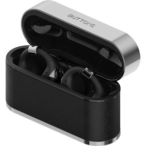【10/24 20:00~10/27 9:59★抽選で最大100%ポイント還元!(要申請)】BUTTONS BUTTONS CLIP Silver Black ワイヤレスイヤホン Bluetooth ブルートゥース イヤーカフ型 耳を塞がない おしゃれ IP55 マイク付き