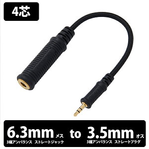 y񂹁zGRADO Oh Braided Mini Adaptor Cable - 4 conductor (6.3mm to 3.5mmϊP[u)