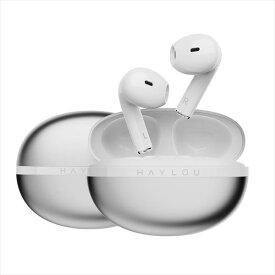 HAYLOU X1 シルバー ワイヤレスイヤホン Bluetooth ブルートゥース マイク 付き 通話 防滴 IPX4 ゲーム 低遅延モード ハーフ インナーイヤー イヤホン