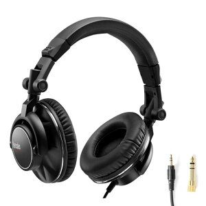 (������) Hercules HDP DJ60 �L���w�b�h�z�� DJ�p 3.5mm 6.35mm�A�_�v�^�[ �N���[�Y�h�o�b�N�X�e���I�w�b�h�z�� ���C�u�~�L�V���O �X�p�C�����P�[�u�� ���j�^�����O �n�[�L�����[�Y �y�O���[�vB