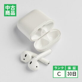 【中古】Apple アップル AirPods (第2世代) with Charging Case [MV7N2J/A] ワイヤレスヘッドフォン 2019年モデル ワイヤレスイヤホン iPhone インナーイヤー型 送料無料