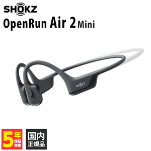 Shokz OpenRun Air 2 Mini Black �ySKZ-EP-000081�z ���C�����X�C���z�� ���`���^�C���z�� ���E��̌^ �����ǂ��Ȃ� Bluetooth 6.0 ���� IP67 �h�H �h�� �}���[�d USB-C �V���b�N�X�y�O���[�vB�z