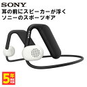 ソニー オープンイヤーイヤホン SONY Float Run WI-OE610 BQ FloatRun フロートラン ワイヤレスイヤホン 耳を塞がない 開放型 耳掛け型 左右一体型 ネックバンド型 Bluetooth iPhone Android PC マイク付き