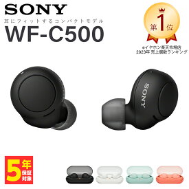 SONY ソニー 完全ワイヤレスイヤホン WF-C500 BZ ブラック 黒 Bluetoothイヤホン ブルートゥース イヤホンワイヤレス カナル型 防水 低遅延 通話 マイク付き コンパクト 小型軽量 小さい かわいい WFC500BZ