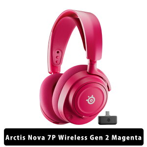 (1��16�������\��) SteelSeries Arctis Nova 7P Wireless Gen 2 Magenta �Q�[�~���O �w�b�h�z�� �w�b�h�Z�b�g ���C�����X ���^ �I�[�o�[�C���[ Bluetooth 2.4GHz ��x�� PC Switch �Q�[�� ���y �}���[�d