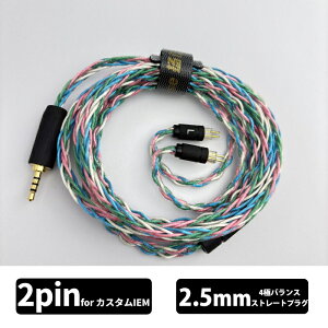 Yongse All CuAg8 2.5mm-2Pin �C���z���P�[�u�� ���P�[�u�� IEM 0.78mm 2pin ��+�� ���� ���b�c�� 8�R�A�d�l ���𑜓x �E�H�[�� �����Z�C