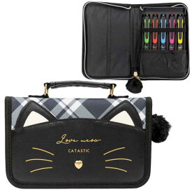 彫刻刀セット キャタスティック[CATASTIC] 全鋼製刃ソリッド 安全ガード付き 【2025年9月新商品】よしはる SOLID 小学生 女の子 右利き 左利き 取り外し 安全ガード付き ハイスペック ねこ 5本セット 切れ味 学校授業 すべりにくい 安定感 チェック柄 パープル