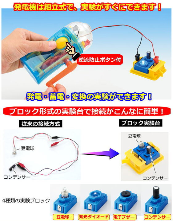 楽天市場 電気の利用ハンディecoライト３ 在庫限り あす楽 理科時実験キット 小学校 ６年生 小学生 夏休み 冬休み 自由研究 自由工作 小学生の文具 学用品販売店