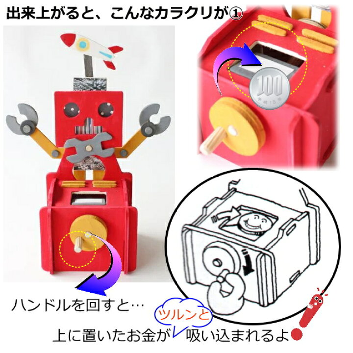 楽天市場】工作キット ロボット貯金箱 夏休み 冬休み 自由研究 自由 
