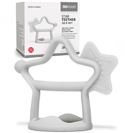moYUUM(モユム) 【シリコーン 星型歯がため】 手首にはめるだけ 安心プレミアムシリコーン製 自立スタンド式 歯固め はがため 歯がため ファーストトイ カミカミ星 指しゃぶり おしゃぶり ムズムズ感解消 のど突き防止設計