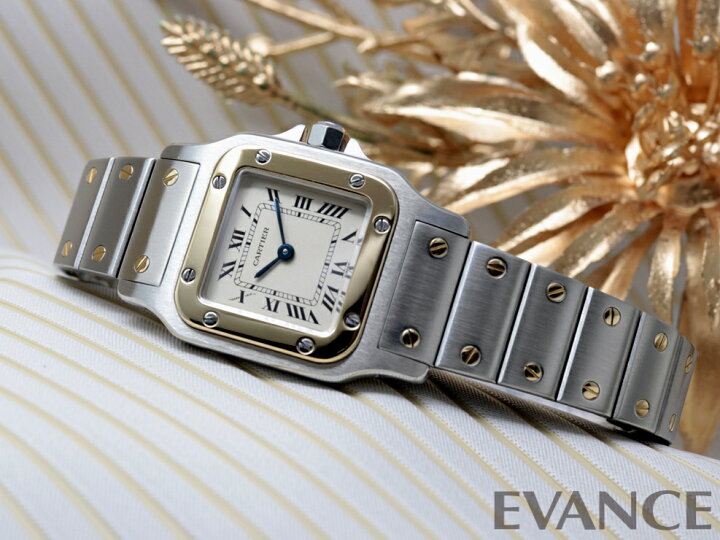 カルティエ サントス ガルベ SM W20012C4 アイボリー レディース  