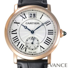 【中古】 カルティエ ロトンド ドゥ カルティエ ラージデイト W1552751 シルバー メンズ 【腕時計】【CARTIER】