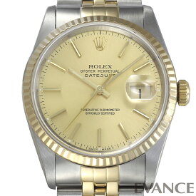 【中古】 ロレックス デイトジャスト 16233 シャンパン L番 メンズ 【腕時計】【ROLEX】