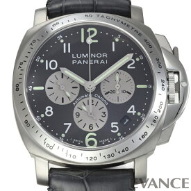 【中古】 パネライ ルミノール クロノグラフ 40mm PAM00121 グレー／シルバー E番 メンズ 【腕時計】【PANERAI】