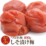 梅干し 訳あり 減塩つぶれ梅 しそ 塩分3％ 400g 南高梅 減塩 一冨士 紀州南高梅 国産 和歌山県産 お弁当 …