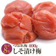 梅干し 訳あり つぶれ梅 しそ 塩分8％ 400g 南高梅 一冨士 紀州南高梅 国産 和歌山県産 うめぼし 梅干 お…