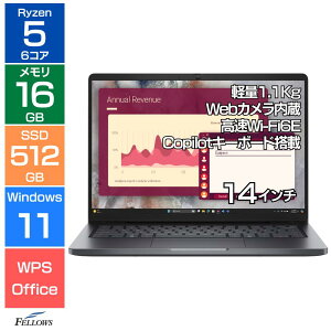 yGg[Ń|Cg5{z Vi m[gp\R Win11 Pro Ryzen 5 220 Dell Pro 14 16GB 512GB SSD 14C` Wi-Fi6E USB4 Jt y \ AI m[gPC CopilotL[{[h WUXGA 6RACPU