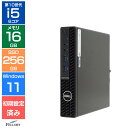 【エントリーでポイント5倍】 手のひらサイズ デスクトップパソコン 中古 良品 Win11 Pro i5 第10世代 16GBメモリ 256GB 高速SSD DELL OptiPlex 3080 Micro 省スペース