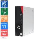 デスクトップパソコン 中古 良品 Win11 Pro i5 第10世代 新品SSD 富士通 D7011 16GB 512GB DVD 500GB HDD 6コアCPU 省スペース 中古パソコン メモリ増設済み 中古PC ESPRIMO