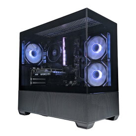 【当店限定ポイントアップ中】 【新品】ゲーミングPC RTX3050 6GB Ryzen 5 5500 メモリ16GB SSD 1TB NVMe Windows11 Home 6コア 650W電源 光るケース FE-490-EC-Black ゲーミングデスクトップパソコン