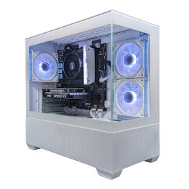 【当店限定ポイントアップ中】 【新品】ゲーミングPC RTX3050 6GB Ryzen 5 5500 メモリ16GB SSD 1TB NVMe Windows11 Home 6コア 650W電源 光るケース FE-490-EC-White ゲーミングデスクトップパソコン