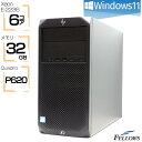 【3/1まで 当店限定イベント 最大32.5倍】 中古パソコン Windows11 Quadro P620 1TB NVMe SSD 6コアCPU HP Z2 Tower G4 Xeon E-2236 32GB 2TB HDDx2 ワークステーション