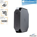 【P10倍対象品+エントリーでP7倍】 手のひらサイズ ワークステーション 中古 訳あり B品 Win11 Pro Quadro P1000 新品SSD 512GB NVMe HP Z2 Mini G4 16GBメモリ 500GB HDD 省スペース