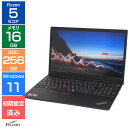 【エントリーでポイント5倍】 16GBメモリ ノートパソコン 中古 Bランク Win11 Pro Ryzen 5 5625U 6コア Lenovo ThinkPad E15 Gen4 256GB SSD 15.6インチ フルHD カメラ付き Wi-Fi6 テンキー A4 NVMe Gen4 中古PC