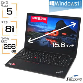 【エントリーでP10倍 当店限定】 中古パソコン Windows11 カメラ 中古 ノート PC パソコン Lenovo ThinkPad E595 Ryzen 5 3500U Zen2 8GB 256GB SSD NVMe 15.6インチ フルHD テンキー