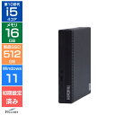 手のひらサイズ デスクトップパソコン 中古 良品 Win11 Home 新品SSD i5 第10世代 Lenovo ThinkCentre M60e Tiny 16GBメモリ 512GB NVMe Wi-Fi 省スペース 小さいパソコン 高性能