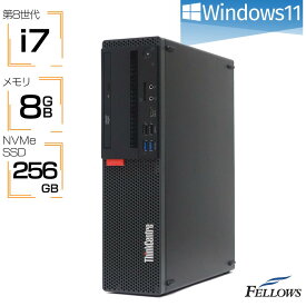 【エントリーでP10倍 当店限定】 デスクトップパソコン 中古 Windows11 i7 第8世代 Lenovo ThinkCentre M720s 6コア 8GBメモリ 256GB SSD NVMe 省スペース 中古パソコン