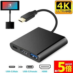 Type C Switch HDMI �o�� 3in1 Switch �h�b�N �X�C�b�` Type-C to HDMI�ϊ��A�_�v�^�[ �e���r �R���s���[�^�[�ɏo�� �����[�d�Ή� �@HDMI �o�� �j���e���h�[ �X�C�b�` hdmi �ϊ��A�_�v�^ 4K USB �^�C�vC �����]
