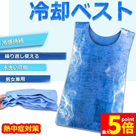★期間限定！ポイント5倍★冷却ベスト 水冷 クールベスト 冷感ベスト 空調服 物理冷却 熱中症 猛暑対策 冷却服 ひんやりグッズ 保冷 工事現場 工場内 屋外 スポーツ 冷感 涼しい 保冷服 農業 屋外作業 釣り 暑さ対策 夏用 送料無料