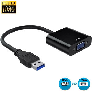 uLO܁Iv USB3.0 to VGA ϊA_v^[ 5Gbps USB VGAϊP[u USB to VGAϊ Windows 10/8.1/8/7ȂǑΉ gpȒP 1080P掿 USB }`fBXvCA_v^ erOtBbNJ