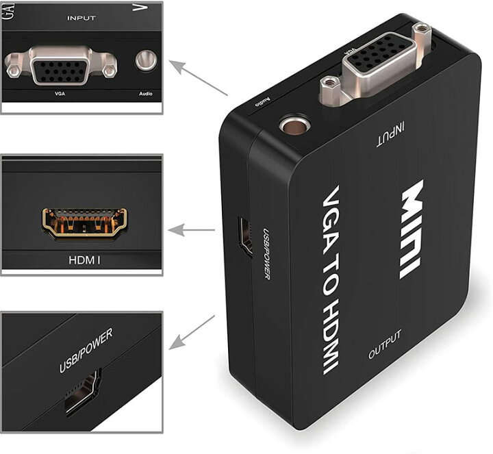 楽天市場】VGA to HDMI 変換アダプタ 変換コンバーター 金メッキ VGA to HDMI 変換器 VGA 入力 HDMI出力 USBケーブル付き 1080p/720p対応 Windows10 : E-Finds 楽天市場店 楽天市場】VGA to HDMI 変換アダプタ 変換コンバーター 金メッキ VGA to HDMI 変換器 VGA 入力 HDMI出力 USBケーブル付き 1080p/720p対応 Windows10 : E-Finds 楽天市場店