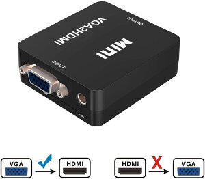 VGA to HDMI ϊA_v^ ϊRo[^[ bL VGA to HDMI ϊ VGA  HDMIo USBP[ut 1080p/720pΉ Windows10