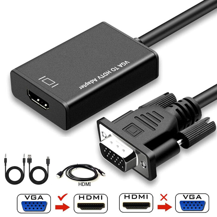 kleermaker Overeenkomend vermijden 楽天市場】VGA to HDMI 変換 アダプター VGA 入力 HDMI 出力 HDMIケーブル付き VGA HDMI 変換 ケーブル  1080P対応 高画質 安定出力 音声転送 コンパクト PC HDTV プロジェクター Windows XP/7/8/10など対応 : E-Finds  楽天市場店