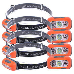 ヘッドライト ledヘッドライト 充電式 USB 4個セット ヘッドランプ 角度調整可 4種点灯モード 超軽量 高輝度 アウトドア用 ヘッドライト IPX5防水 防塵 800mAh大容量バッテリー SOS点滅 小型 ライ