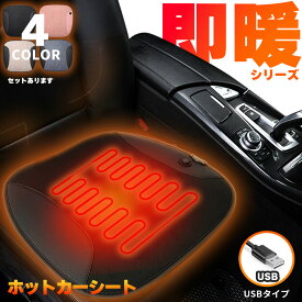 カーシート ヒーター ホットカーシート ヒータークッション USBタイプ シートヒーター 4カラー車 家 即暖 座席 ホット 座布団 2段階 温度調節 レザー調 ヒーターマット 電気 暖かい 電気マット クッション 防寒 寒さ対策 すぐ暖まる 過熱防止 暖房 保温 車内 ホット