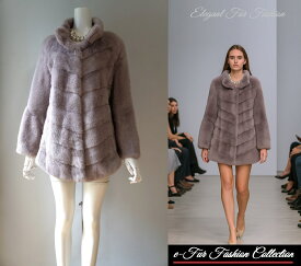 優しい印象のグレイッシュローズミンクファーコート　毛皮コート　レディース　リアルファーコート●ロシアンセーブル/チンチラ/ルイ・ヴィトン/エルミンヌ高島屋三越外商/フォックス/ムートンコート　レディース/グッチ/シャネル/エルメス/ディオール毛皮お好きな方に