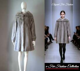 シンプルなサファイヤミンクコート本物毛皮コート ライトグレーリアルファーコート1点物処分●ロシアンセーブル/ブルーアイリス/サファイアミンク/マトラッセ外商チンチラ/フォックス/ムートンコート/ロエベ/シャネル/エルメス/フェンディ/ディオール毛皮お好きな方に