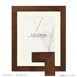 木製デッサン額 スマトラ240 ダークブラウン色フレーム (マット・アクリル付) 大衣