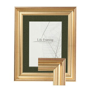木製デッサン額 MDF361 金箔色フレーム (マット・アクリル付) 四切