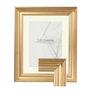木製デッサン額 MDF361 金箔色フレーム (マット・アクリル付) 四切