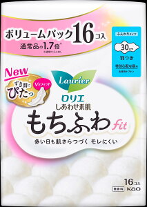 ロリエしあわせ素肌もちふわfit特別心配な昼用(羽つき16個)