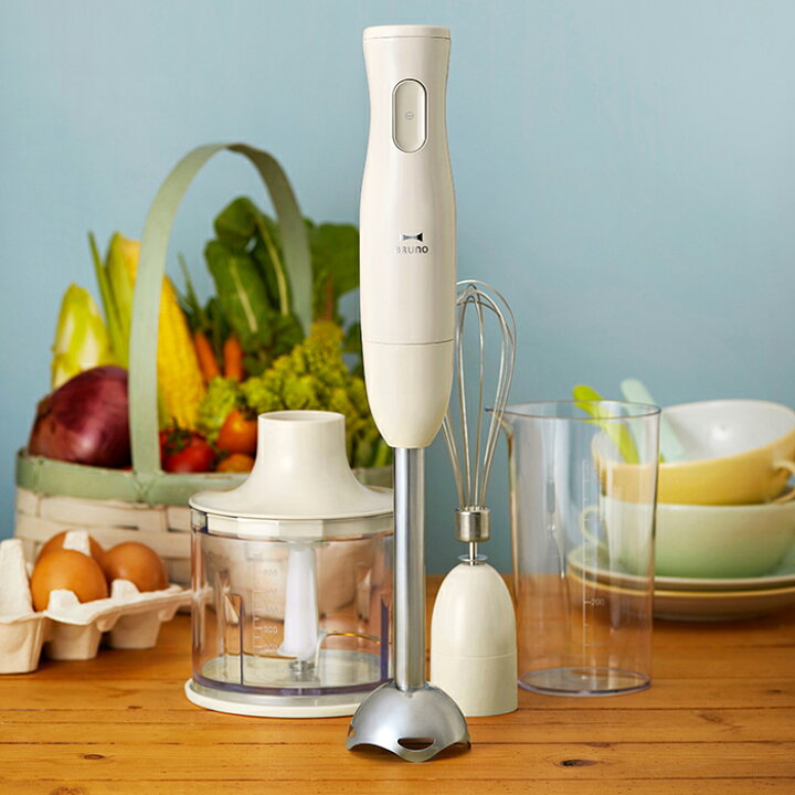 楽天市場 W特典付き P10倍 送料無料 ブルーノ ブレンダー Bruno ハンドブレンダー ハンドミキサー マルチスティックブレンダー ハンディ ブレンダー 砕ける フードプロセッサー ハンディ 離乳食 氷 ミキサー Boe034 ギフト 泡立て器 コンパクト 小型 ジューサー